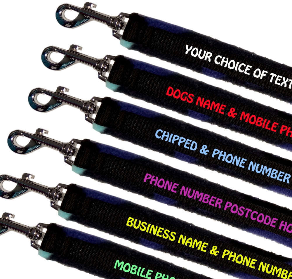 Embroidered Dog Leads Fleece Lined - Blue Camouflage