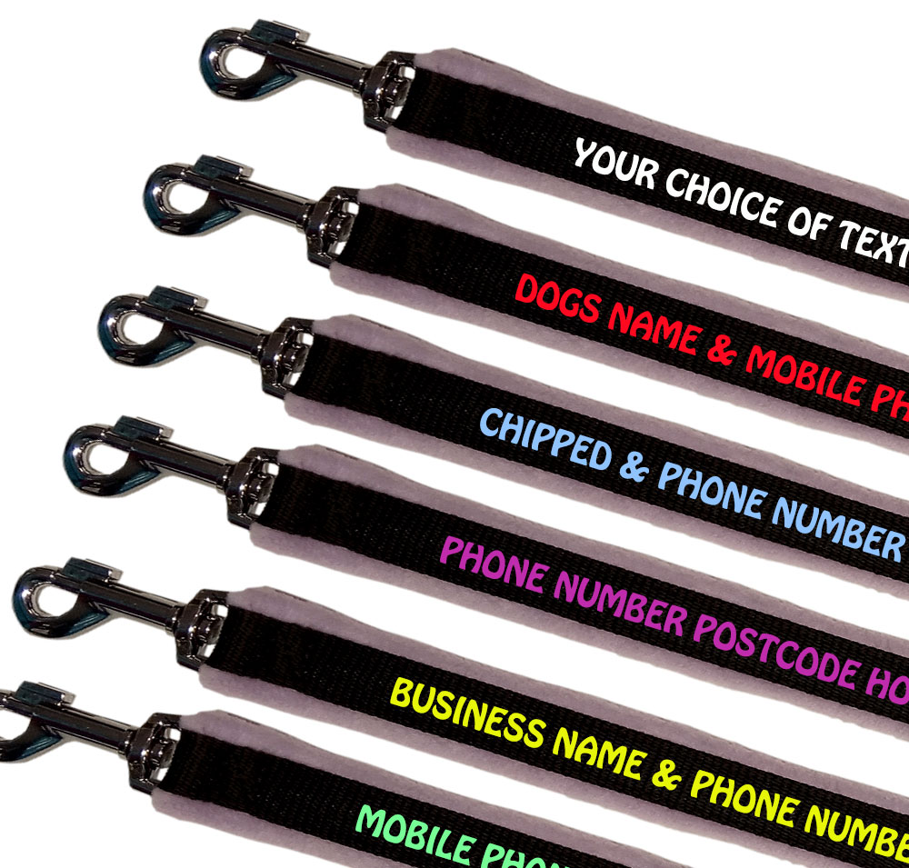 Embroidered Dog Leads Fleece Lined - Lilac