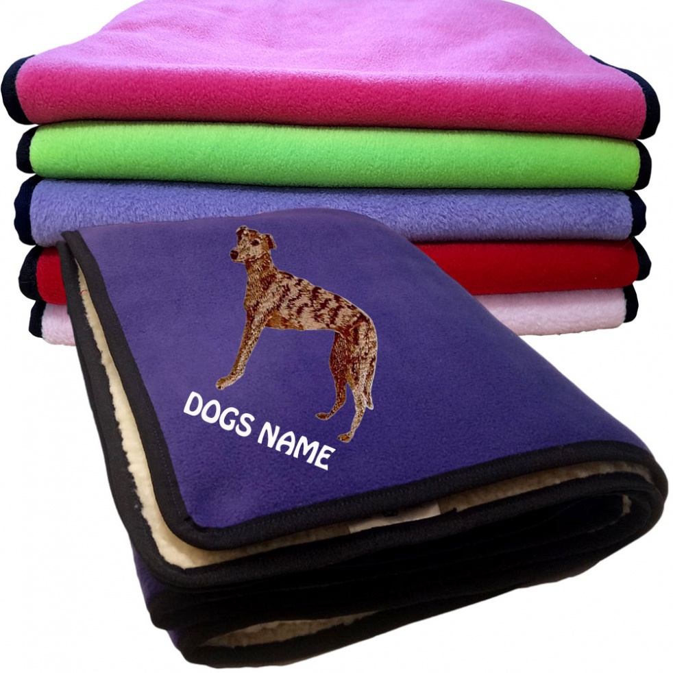 Greyhound Personalised Dog Blankets  -  Design D27