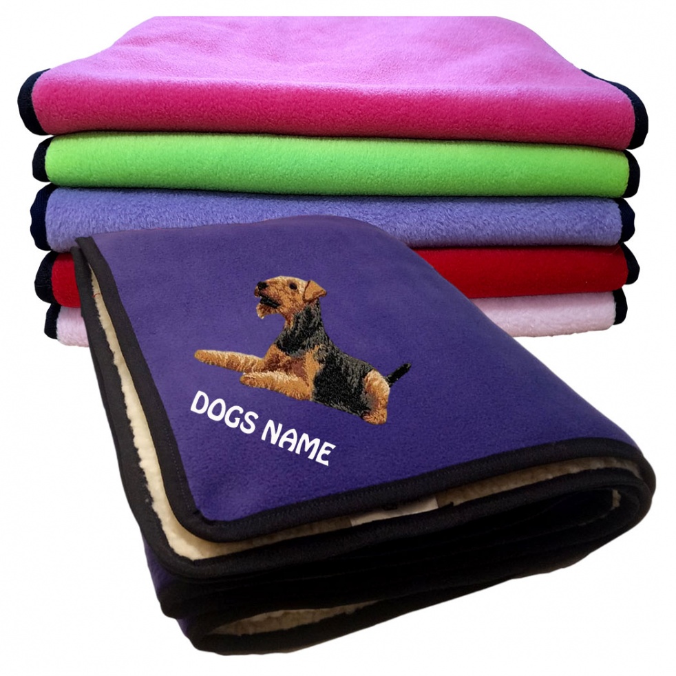 Airedale Terrier Personalised Dog Blankets  -  DM245