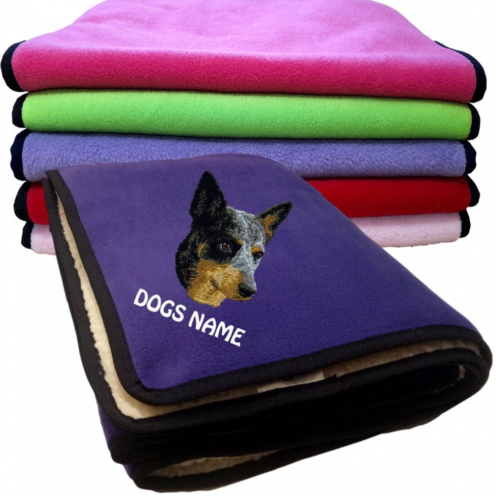 Australian Cattle Dog Personalised Dog Blankets  -  Design D99