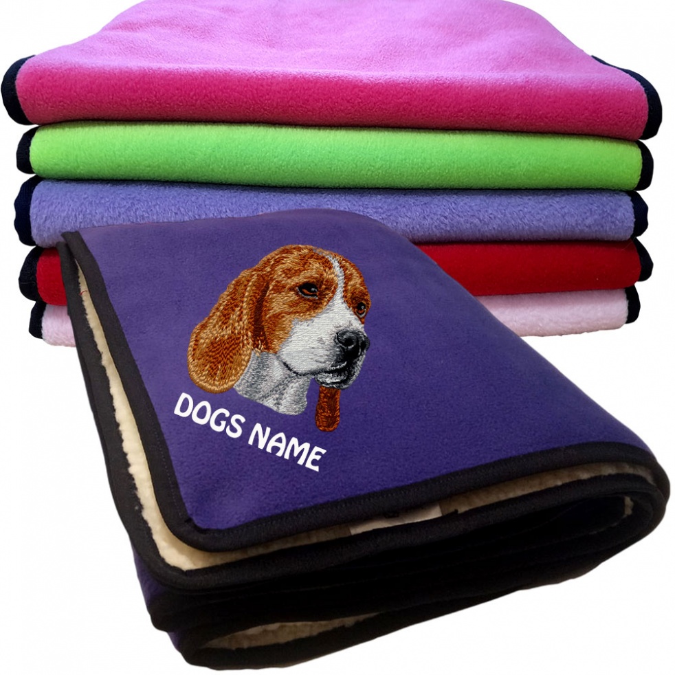 Beagle Personalised Dog Blankets  -  Design DV282