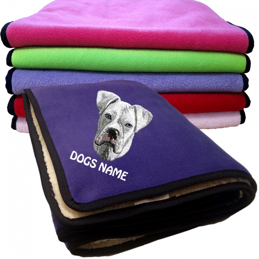 Boxer Personalised Dog Blankets  -  Design DM741