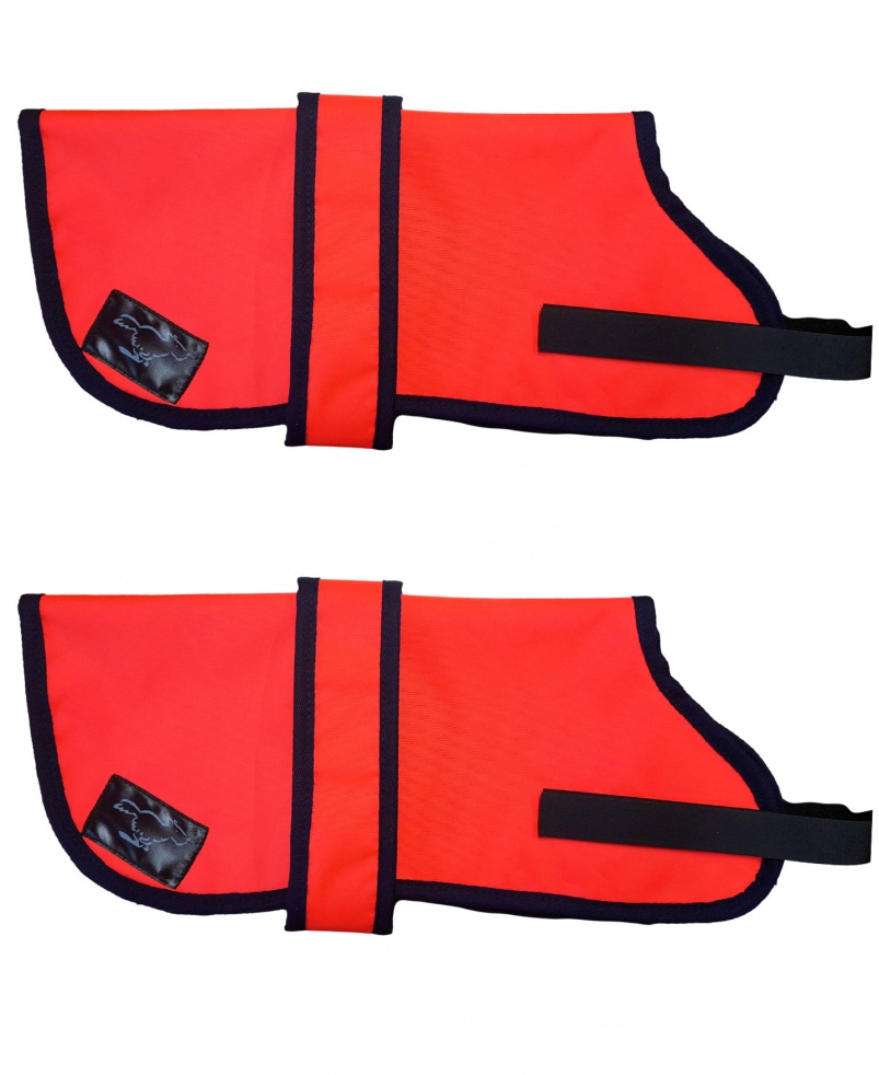 Personalised Waterproof Dog Coats - Bright Orange