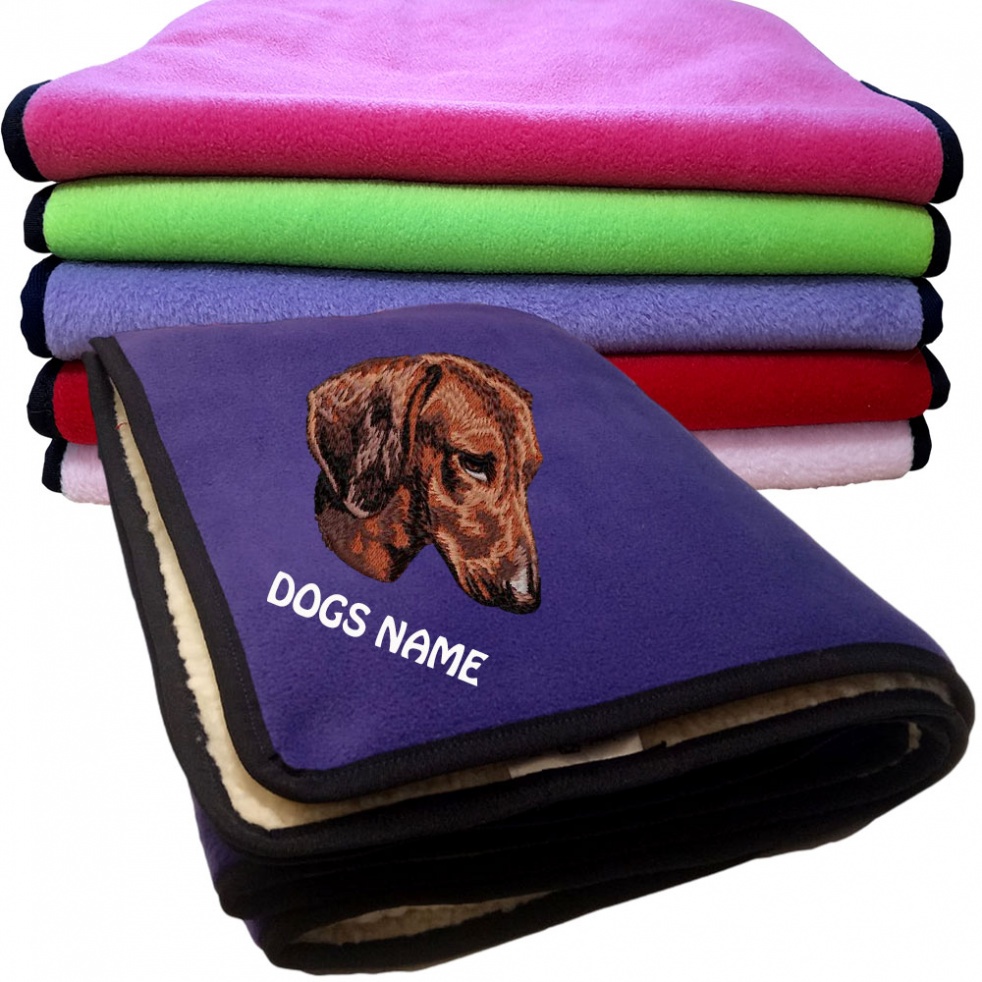Dachshund Personalised Dog Blankets  -  Design DM643