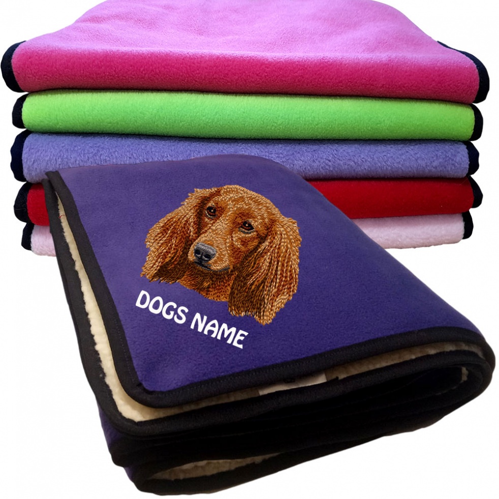 Dachshund Personalised Dog Blankets  -  Design DV415