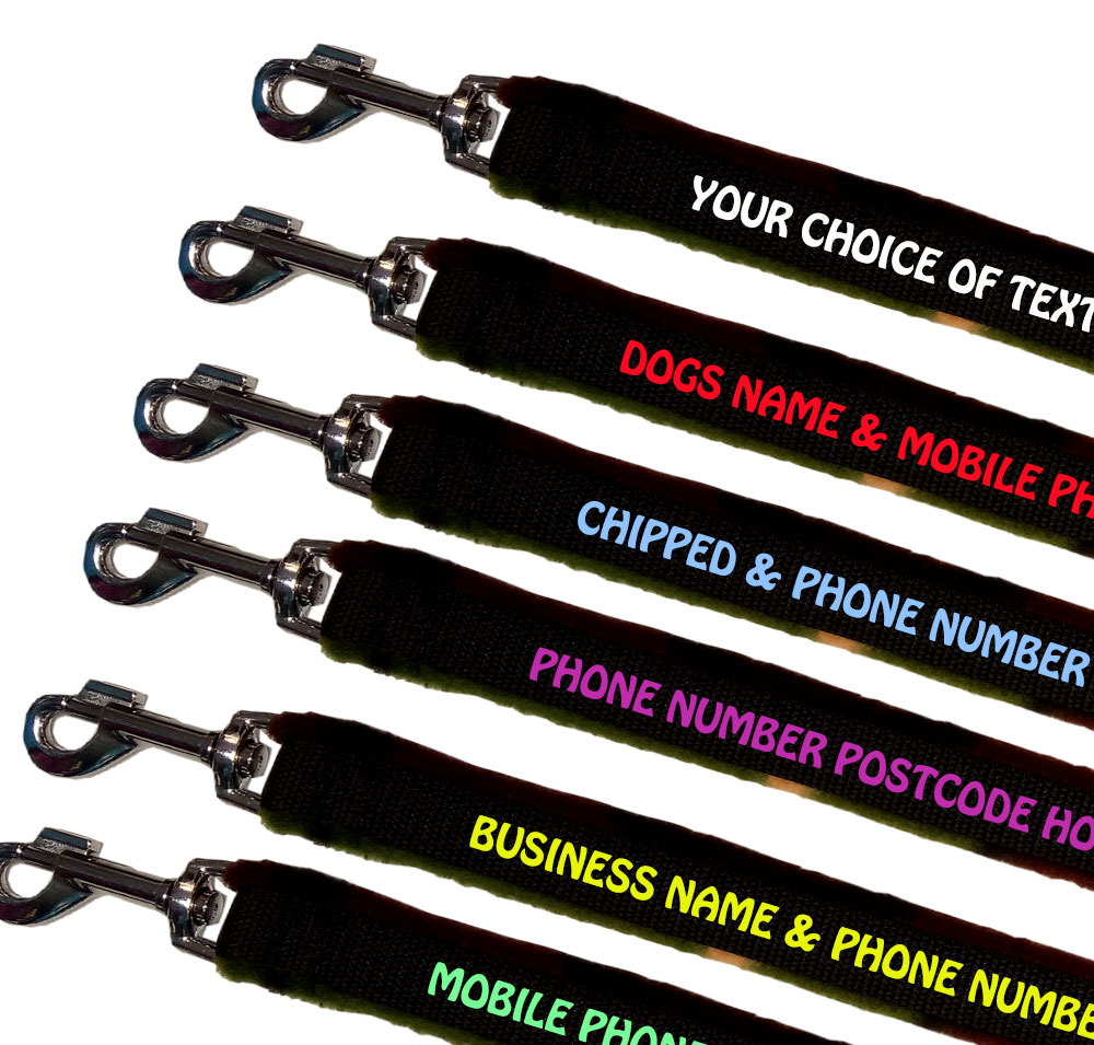 Embroidered Dog Leads Fleece Lined - Green Camouflage