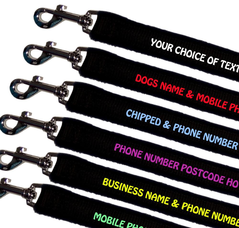 Embroidered Dog Leads Fleece Lined - Navy Blue