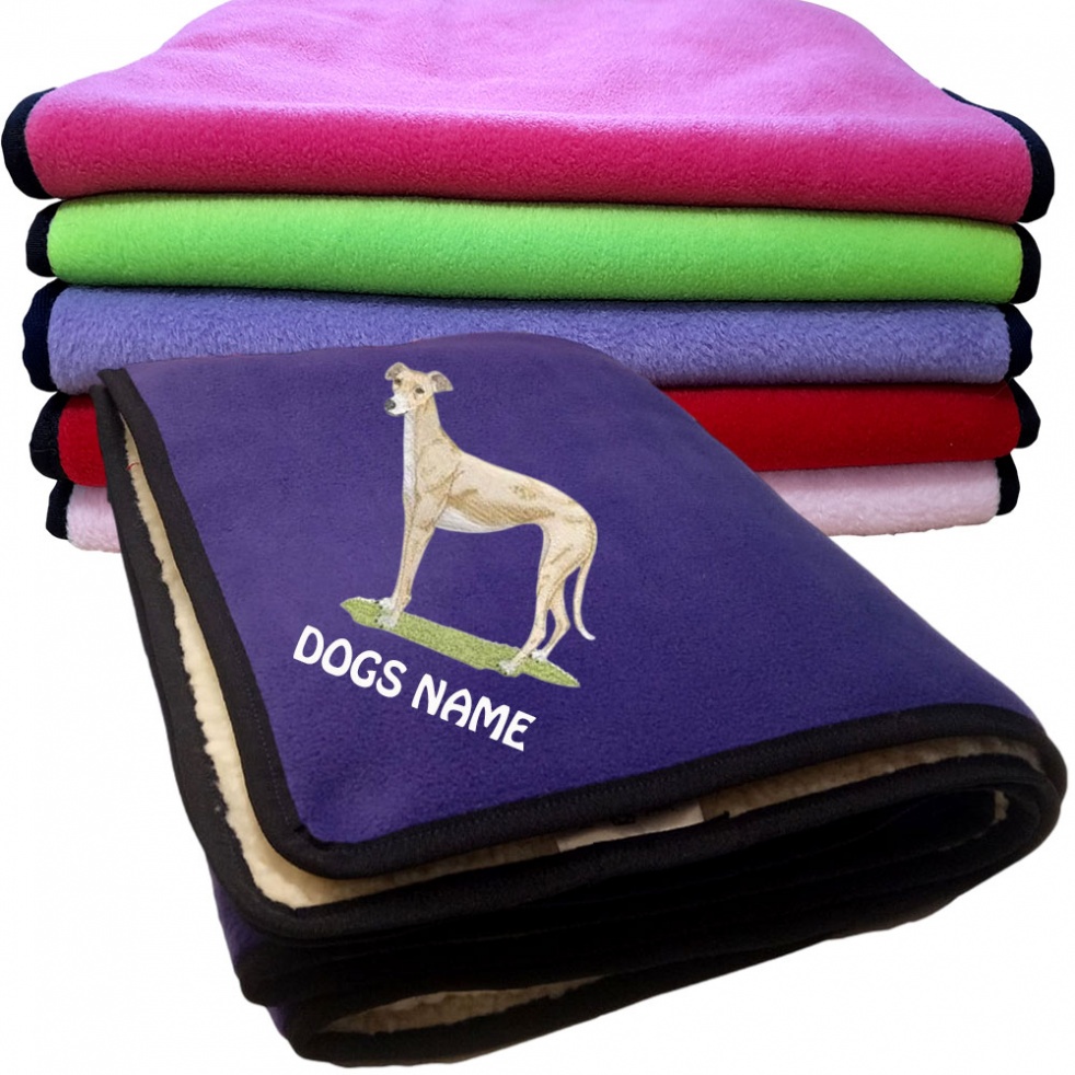 Greyhound Personalised Dog Blankets  -  Design DG0713