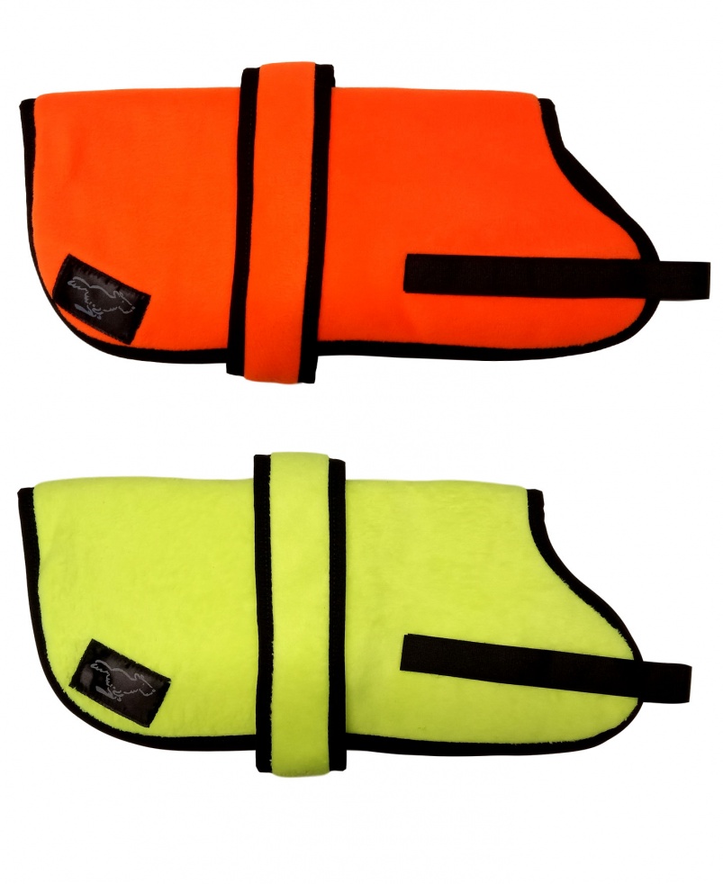 High Visibility Personalised Fleece Dog Coats - All Colours