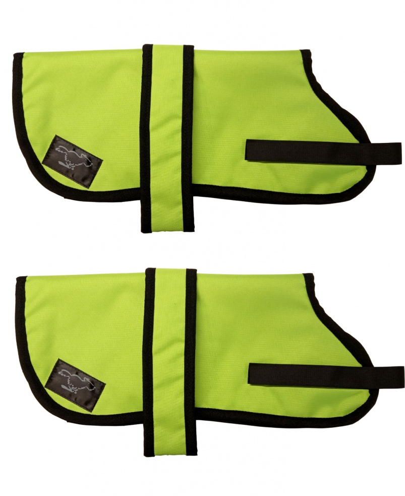 Border Collie Personalised Waterproof Dog Coats | Lime
