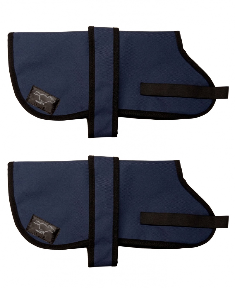 Poodle Personalised Waterproof Dog Coats | Navy Blue