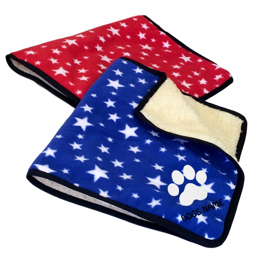 Personalised Dog Blankets  - Bright Stars Design - Sale