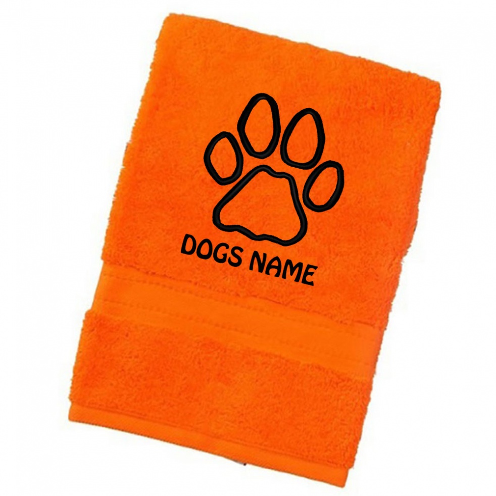Personalised Paw Print Dog Towels | Luxury Range - Hand Towel