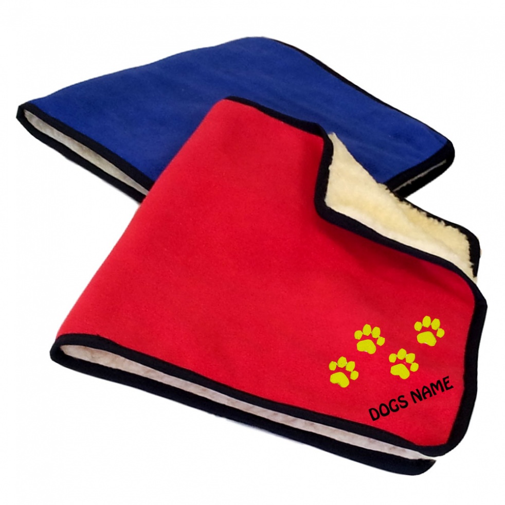 Personalised Dog Blankets  - Plain Colours - Sale