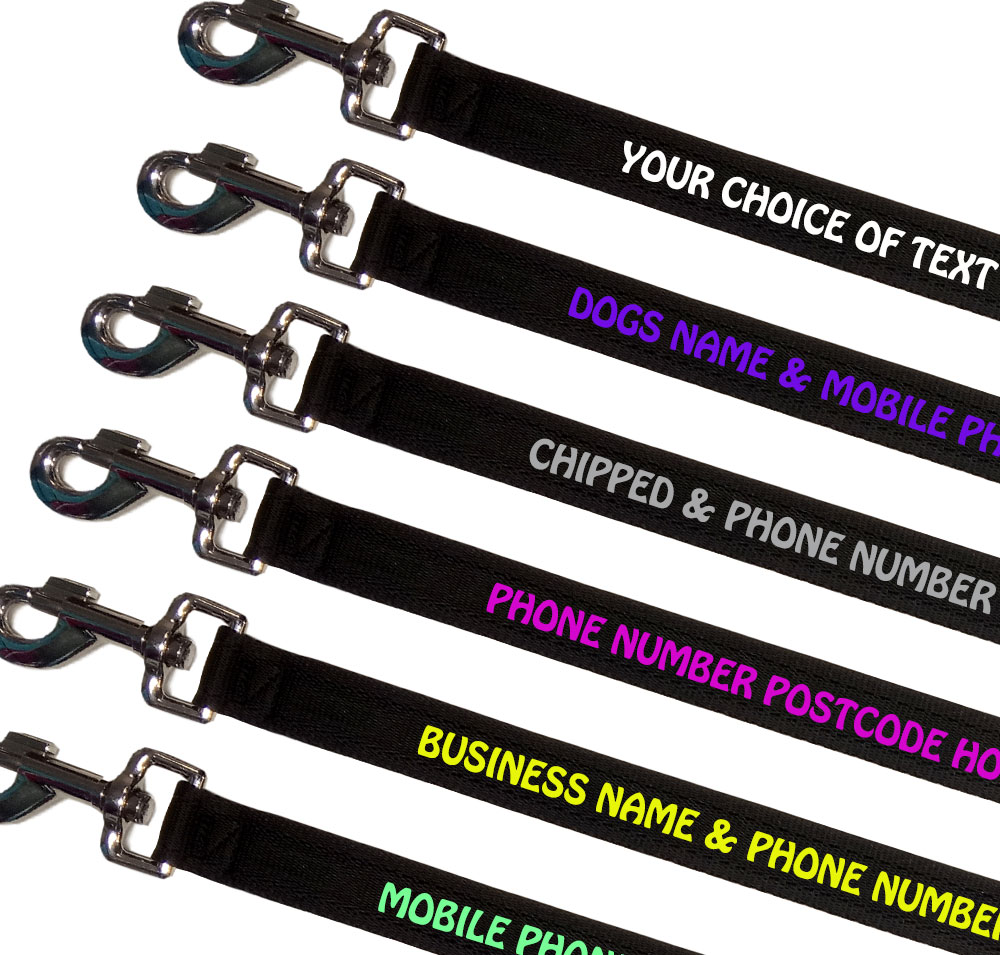 Personalised Dog Leads Lightweight Range - Brown