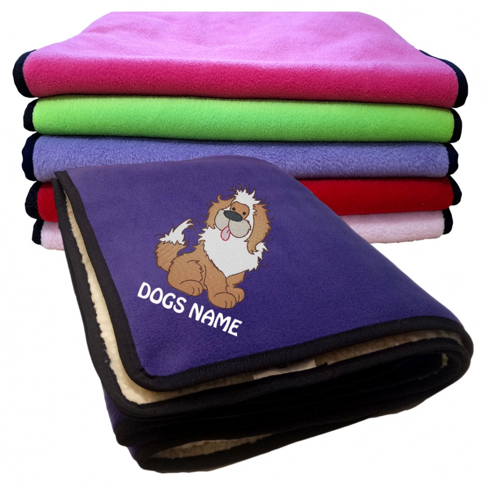 Personalised Dog Blankets Cute Dog Designs - Chuckles