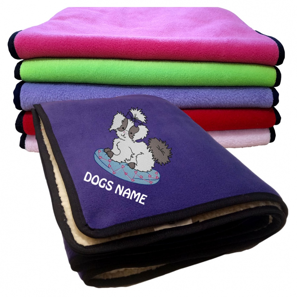 Personalised Dog Blankets Cute Dog Designs - Princess
