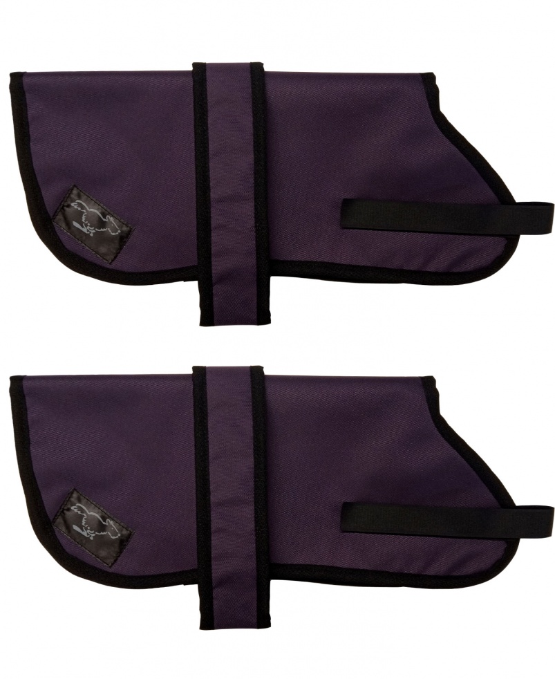 Pug Personalised Waterproof Dog Coats | Deep Purple