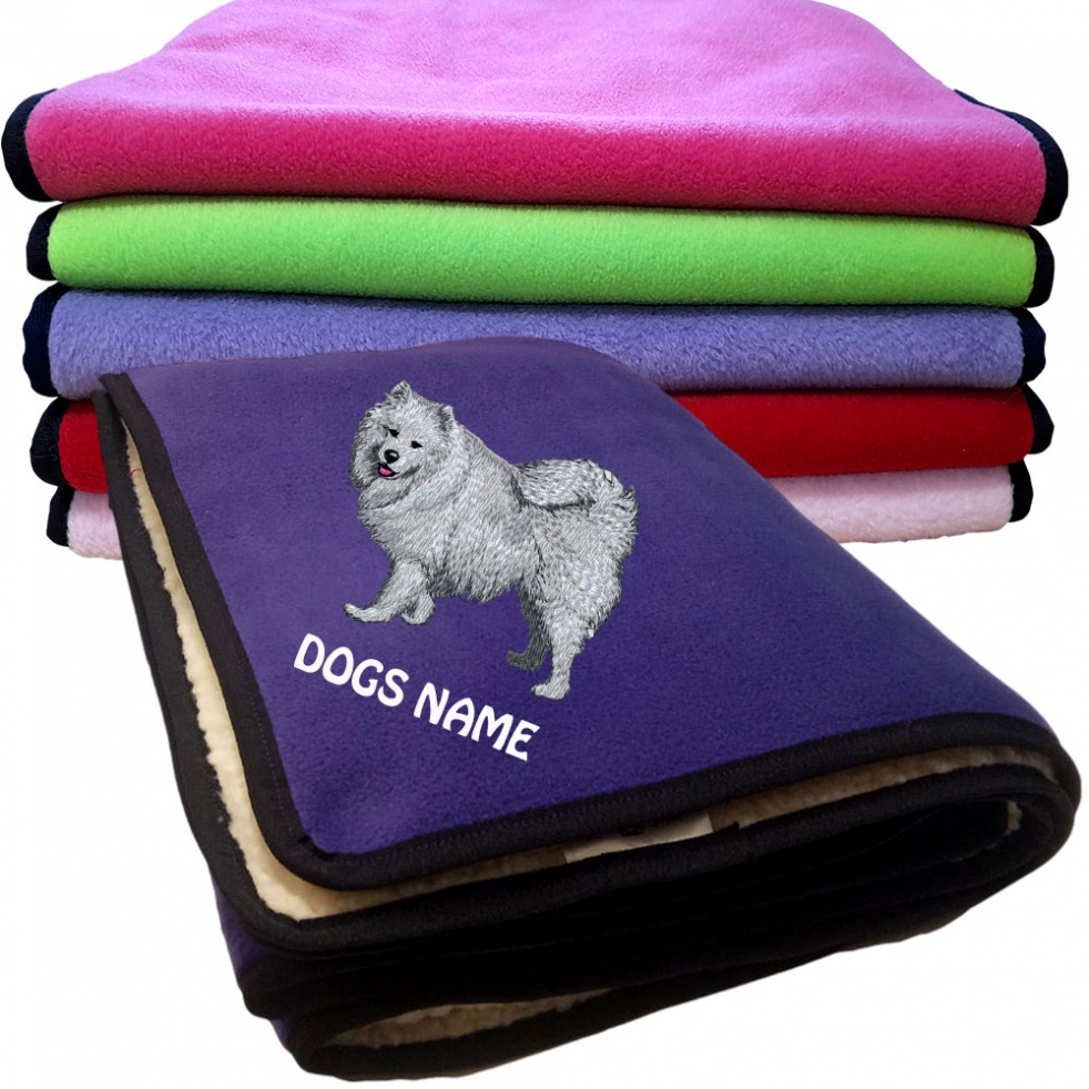 Samoyed Personalised Dog Blankets  -  Design DJ821