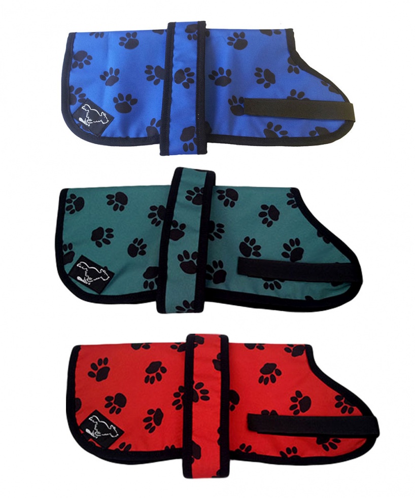 Australian Kelpie Personalised Waterproof Dog Coats | Paw Print Design| Sherpa Fleece Lining