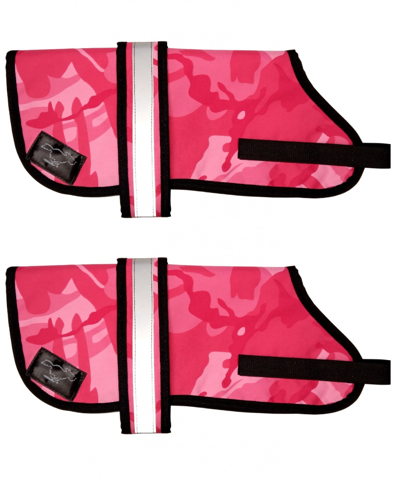 Personalised Waterproof Dog Coats | Pink Camouflage