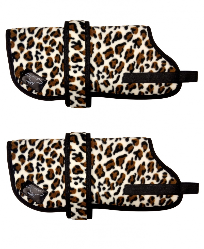 Personalised Fleece Dog Coats - Leopard