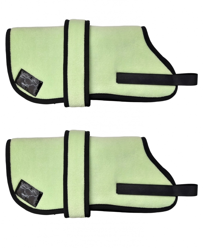 Personalised Fleece Dog Coats - Pastel Lime