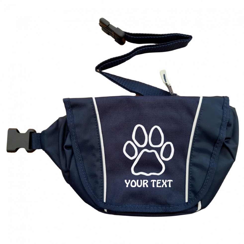 Paw Print Bumbag | Personalised Outline Paw Print Design