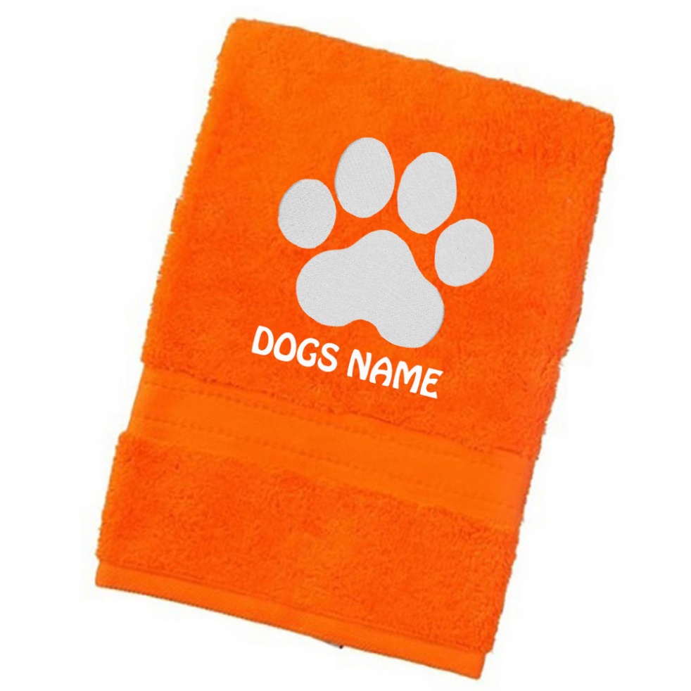 Personalised Paw Print Dog Towels | Luxury Range - Hand Towel