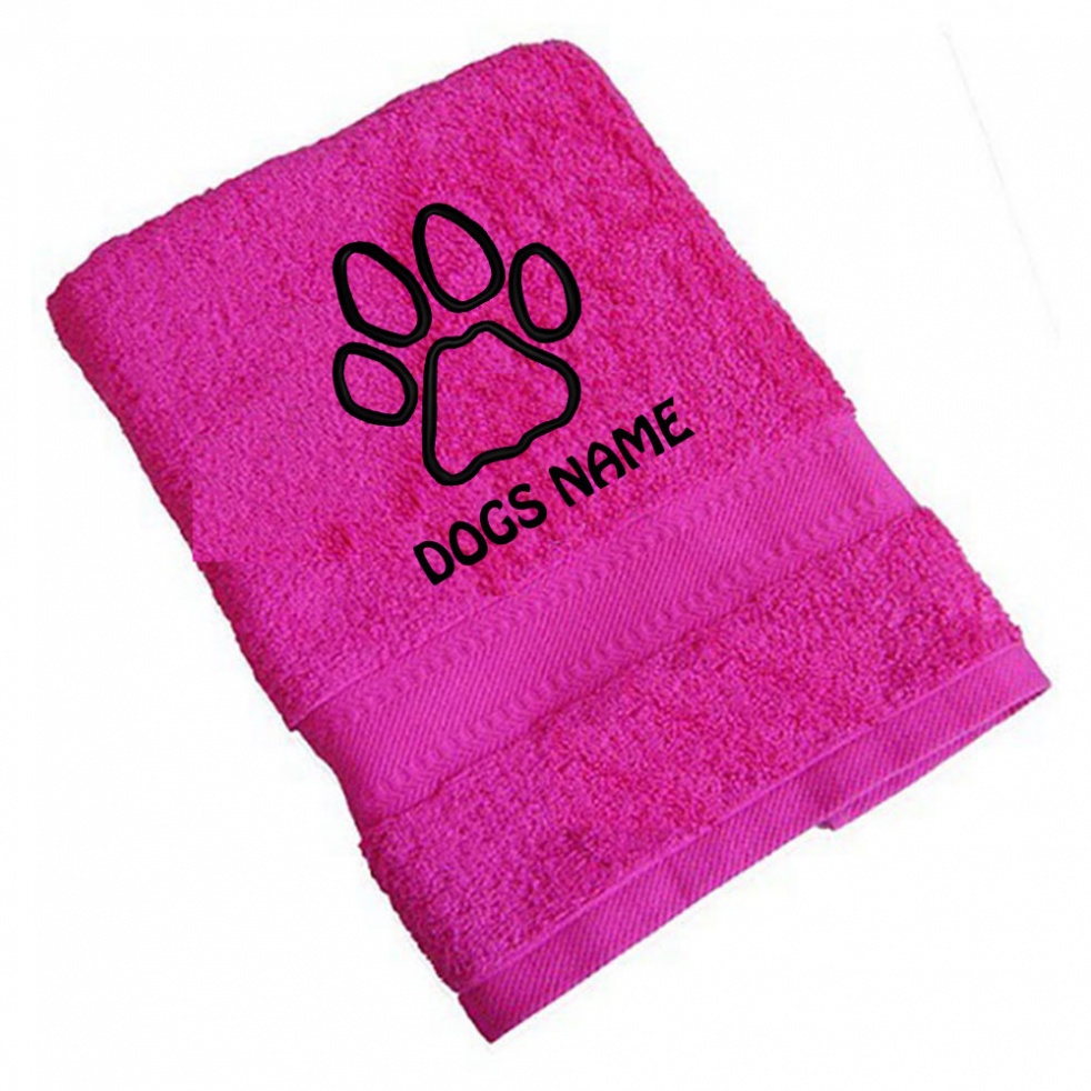 Personalised Dog Towels Paw Prints | Standard Range - Hand Towel