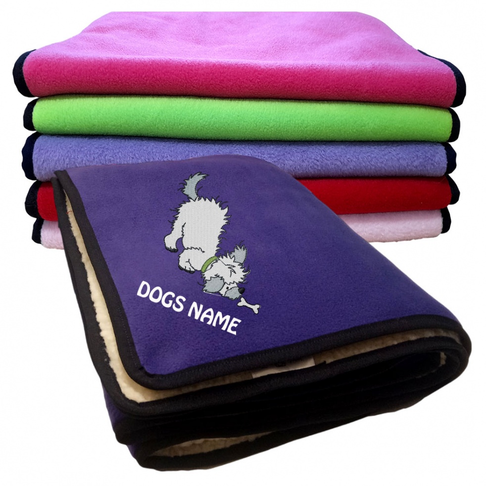Personalised Dog Blankets Cute Dog Designs - Mischief
