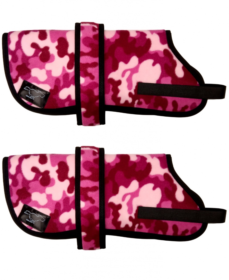 Personalised Fleece Dog Coats - Pink Camo