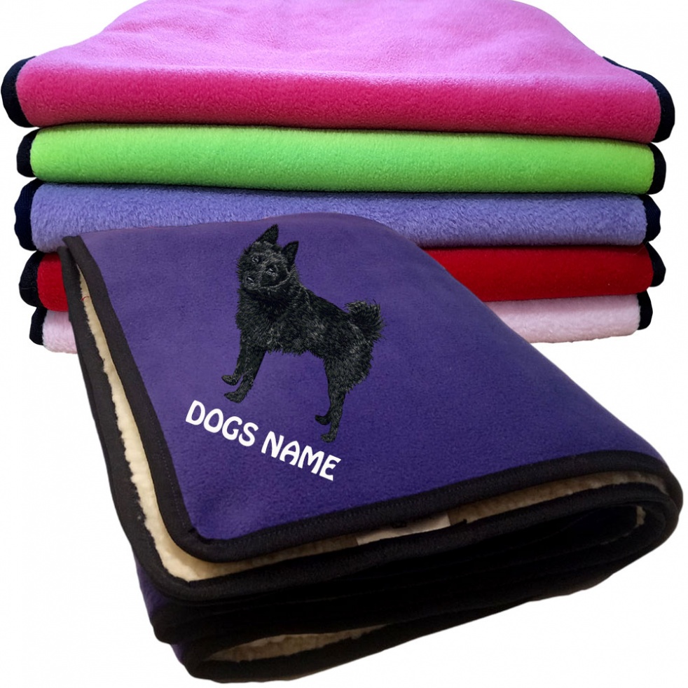 Schipperke Personalised Dog Blankets  -  Design DN435
