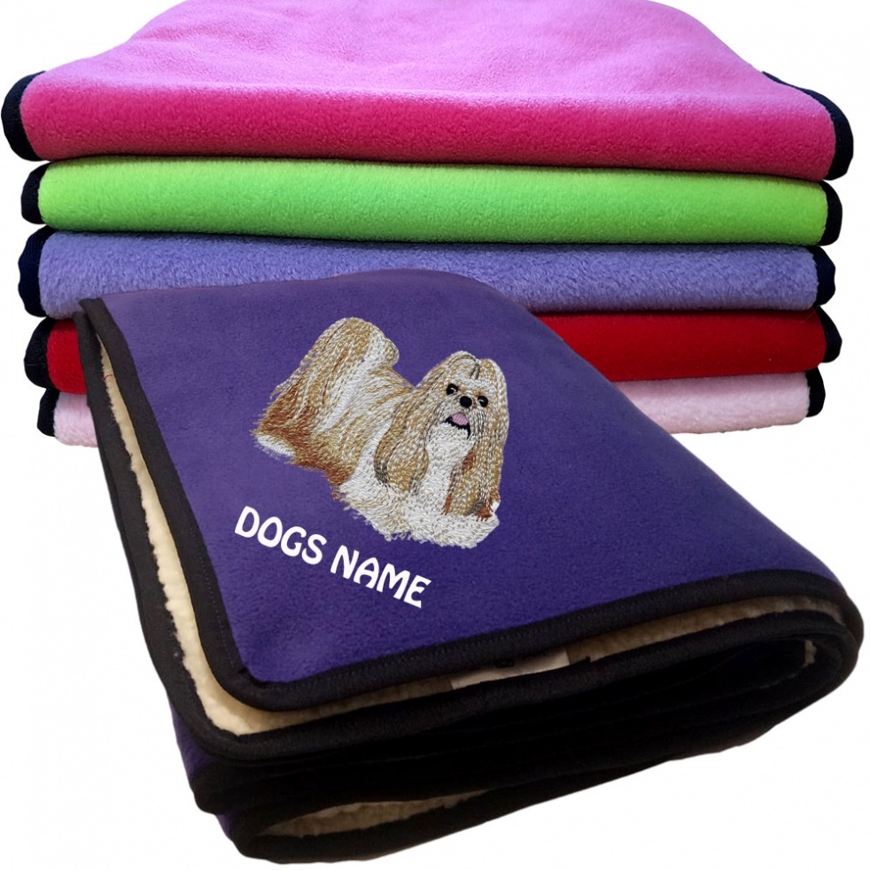 Shih Tzu Personalised Dog Blankets  -  Design DN201
