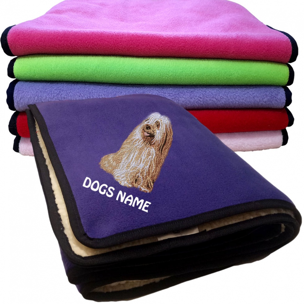 Tibetan Terrier Personalised Dog Blankets  -  Design DN224