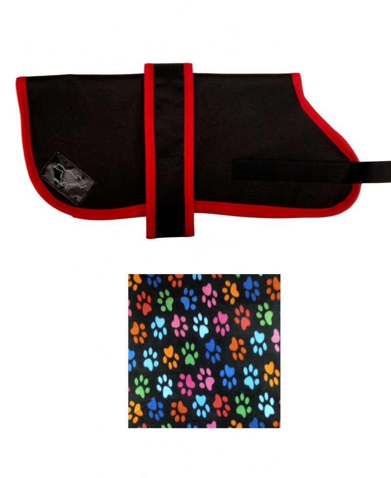 Personalised Waterproof Dog Coats | Paw Print Fleece Lining