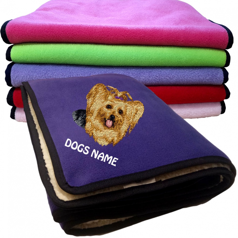 Yorkshire Terrier Personalised Dog Blankets  -  D116